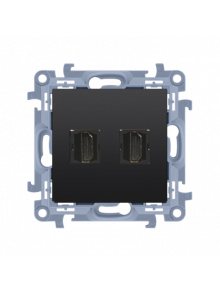 Priza dubla HDMI negru mat CGHDMI2.01/49 SIMON 10