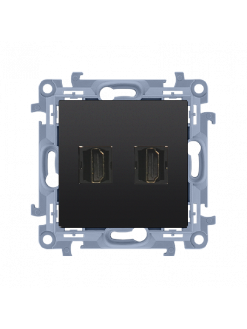 Priza dubla HDMI negru mat CGHDMI2.01/49 SIMON 10