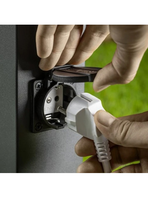 Садово-парковый светильник с розеткой LARGO-P 50 max.15W E27 IP44 max.2500W графит OS-LARGP40G-30