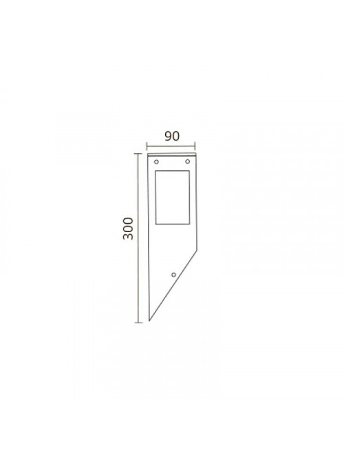 Садово-парковый светильник настенный KAVAK/SQ-1 черный макс.60W IP44 230V E27 075-015-0001