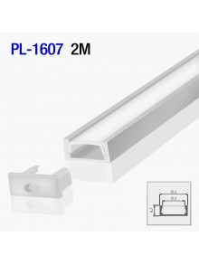 Алюминиевый профиль накладной для светодиодной ленты 2m/set 15.5*6.7mm PL-1607 2m PANLIGHT