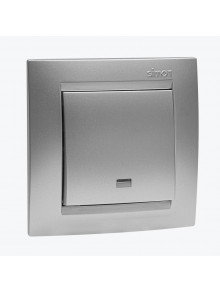 Intrerupator unitar cu indicator LED aluminiu 1591104-033 SIMON 15