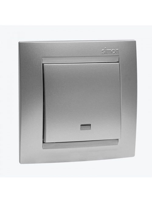 Intrerupator unitar cu indicator LED aluminiu 1591104-033 SIMON 15