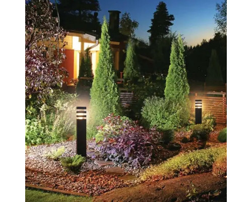 Садово-парковый светильник с розеткой SHUKO max.10W E27 IP44 черный PL-153550PR PANLIGHT