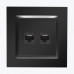 Priza dubla calculator+calculator RJ45 cat5e negru mat C52.01/49 SIMON 10