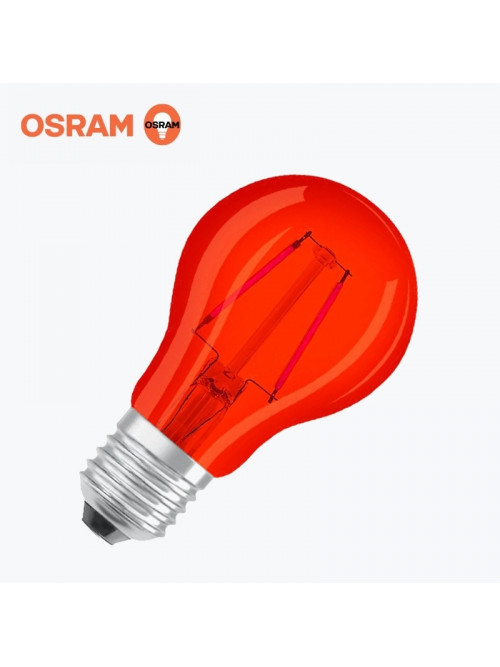 Светодиодная лампа OSRAM A60 2.5Вт 250 Лм E27 1500K красная