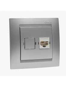 Priza telefon unitara RJ11 alluminiu 1591480-033 SIMON 15