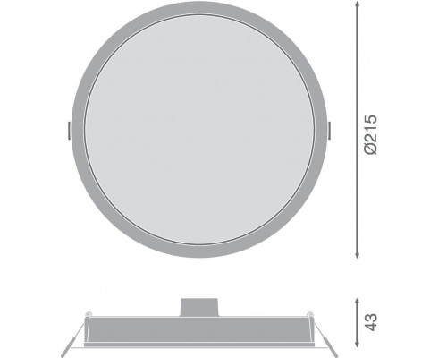 Spot LED Downlight DL DN 215 24W 840 WT IP44 LEDV