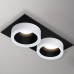 Spot incorporat 2xGU10 dublu patrat negru PL-234232B