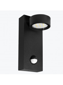 Светильник настенный LED 3W 4000K уличный с датчиком движения IP54 черный PL-150101PS PANLIGHT