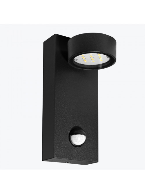 Светильник настенный LED 3W 4000K уличный с датчиком движения IP54 черный PL-150101PS PANLIGHT