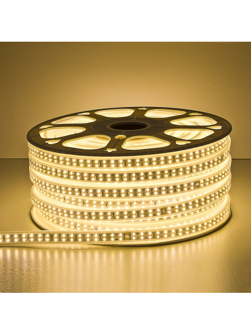 Светодиодная лента  220V  SMD2835A  7.5 Вт  IP68  (3000K)