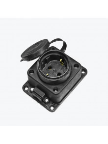 Розетка настенная с защитной крышкой каучуковая IP44
