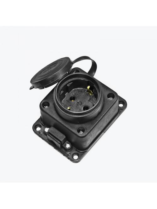Розетка настенная с защитной крышкой каучуковая IP44