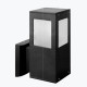 Садово-парковый светильник настенный KAVAK/SQ-2 черный макс.60W IP44 230V E27 075-015-0002