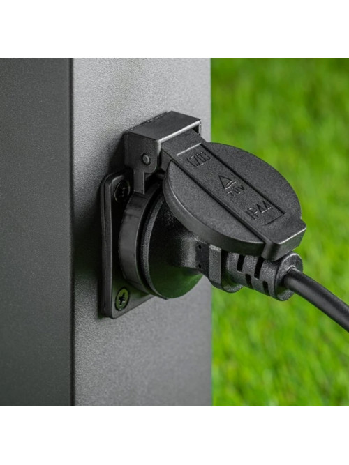 Садово-парковый светильник с розеткой LARGO-P 50 max.15W E27 IP44 max.2500W графит OS-LARGP40G-30