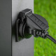 Садово-парковый светильник с розеткой LARGO-P 50 max.15W E27 IP44 max.2500W графит OS-LARGP40G-30