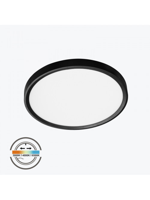 Плафон потолочный LED 24W 3CCT PL-CL24X3CCT-BL 230V IP20 черный 310x25 Ultra Slim PANLIGHT