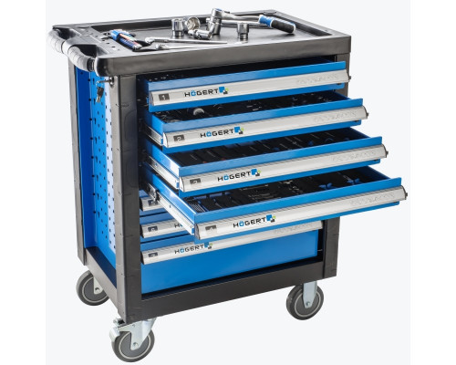 Тележка инструментальная 7 ящиков, усиленный пластиковый верх HT7G047 HOEGERT