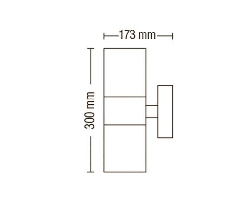 Настенный светильник MANOLYA-3 уличный макс.2x60W черный IP44 230V E27