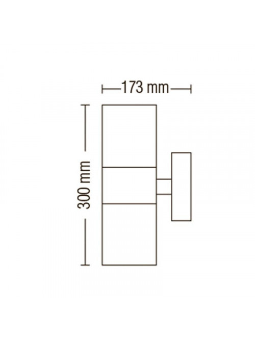 Настенный светильник MANOLYA-3 уличный макс.2x60W черный IP44 230V E27