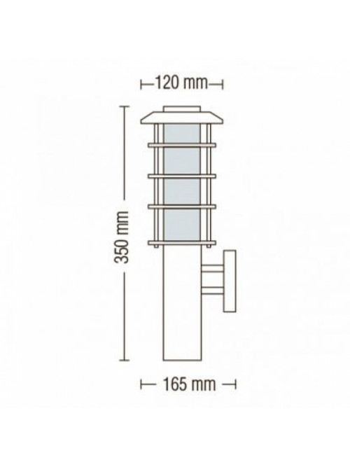 Садово-парковый светильник настенный LADIN-2 HL201 макс.60W IP44 230V E27 075-002-0002