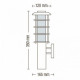 Садово-парковый светильник настенный LADIN-2 HL201 макс.60W IP44 230V E27 075-002-0002