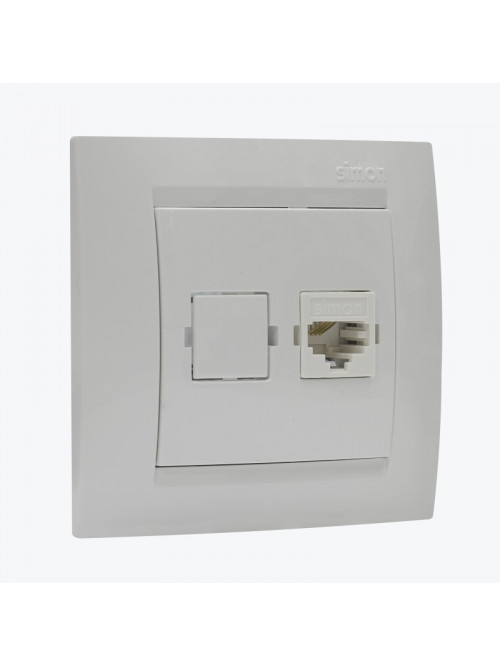 Priza telefon unitara RJ11 alba 1591480-030 SIMON 15