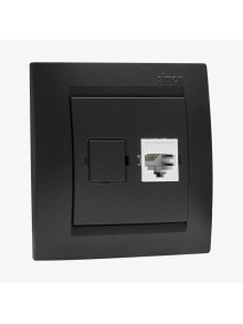 Priza TF euro RJ11 SIMON 15 Grafit