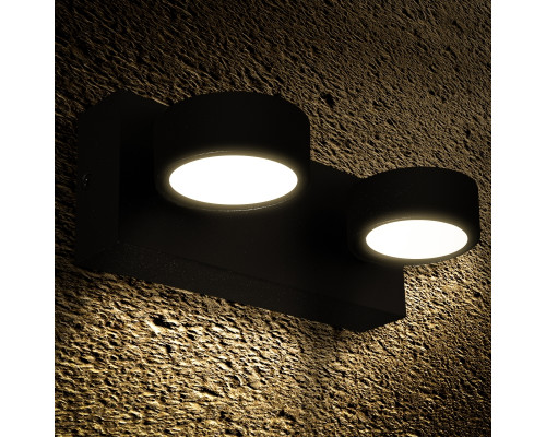Светильник настенный LED 2x3W 4000K уличный IP54 PL-150102PS черный PANLIGHT