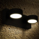 Светильник настенный LED 2x3W 4000K уличный IP54 PL-150102PS черный PANLIGHT