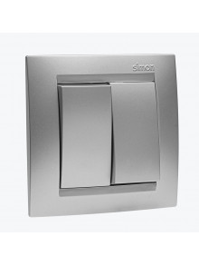 Intrerupator dublu aluminiu 1591398-033 SIMON 15
