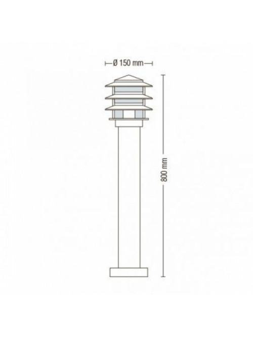 Садово-парковый светильник KAYIN-4 HL209 макс.60W IP44 230V E27 075-003-0004