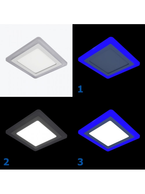 Светодиодный светильник 12W+4W 6000K+Синий PL-US12W4B PANLIGHT