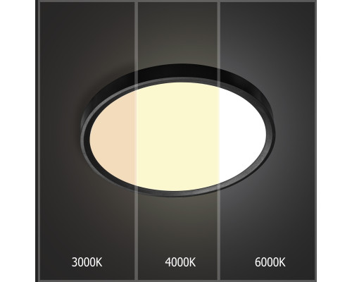 Плафон потолочный LED 24W 3CCT PL-CL24X3CCT-BL 230V IP20 черный 310x25 Ultra Slim PANLIGHT