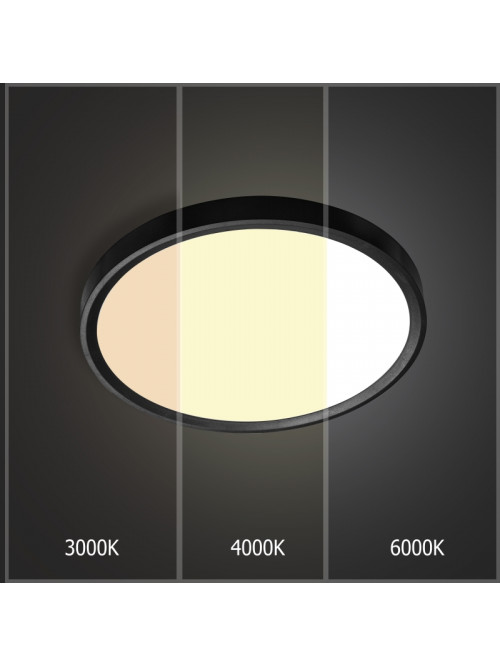 Плафон потолочный LED 24W 3CCT PL-CL24X3CCT-BL 230V IP20 черный 310x25 Ultra Slim PANLIGHT