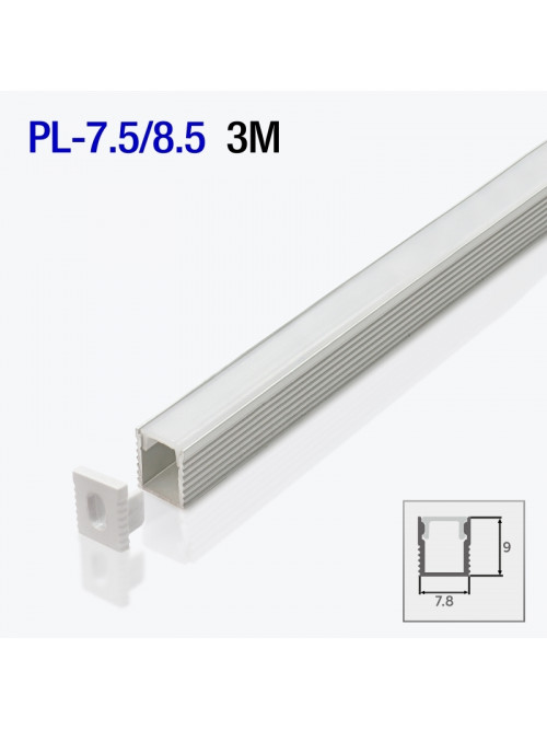 Алюминиевый профиль mikro накладной для светодиодной ленты 3m/set 7.5*8.5mm PL-7.5/8.5 3m PANLIGHT