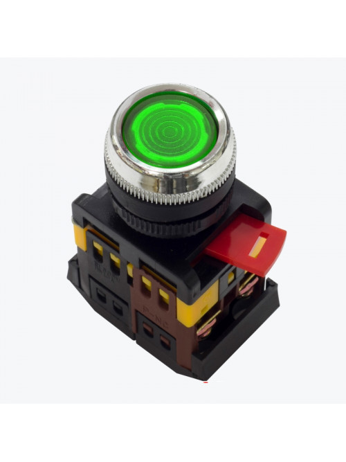 Кнопка ABLFS-22 с подсветкой зеленый NO+NC 230В ablfs-22-g EKF PROxima
