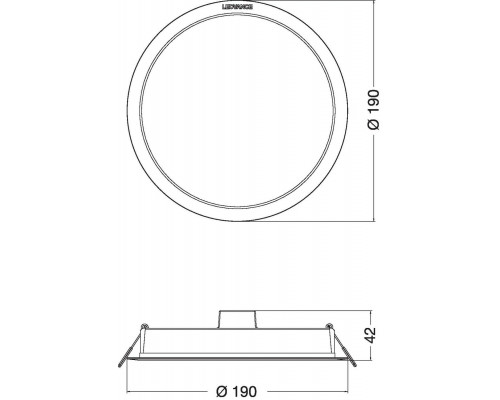 Spot LED Downlight DL DN 190 18W 840 WT IP44 LEDV