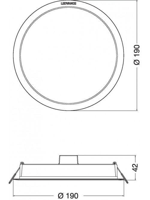Спот LED Downlight DL DN 190 18W 840 WT IP44 LEDV