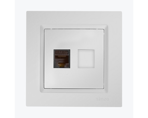 Priza calculator unitara RJ45 cat 5e alba C51.01/11 SIMON 10