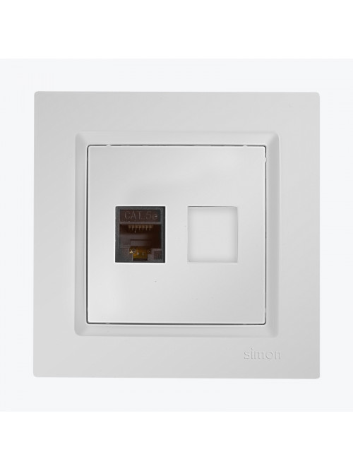 Priza calculator unitara RJ45 cat 5e alba C51.01/11 SIMON 10