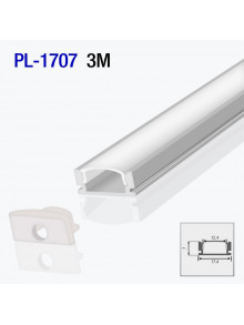 Алюминиевый профиль накладной для светодиодной ленты 3m/set 17.5*7mm PL-1707 3m PANLIGHT