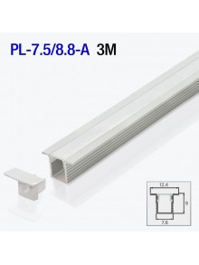 Алюминиевый профиль врезной mikro для светодиодной ленты 3m/set 7.5/8.8mm PL-7.5/8.8-A 3m PANLIGHT