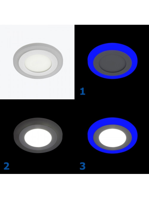 Светодиодный светильник 6W+3W 6000K+Синий PL-UL6W3B PANLIGHT