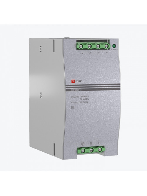 Блок питания на DIN рейку DC10,8...13,2V 10A 120W IP20 dr-120w-12 EKF PROxima