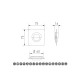 Светодиодный светильник лестничный квадратный ESCADA KB  DC12V 0,8Вт 70Lm 4000K 150cm LD-ESKB084-51