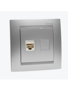 Priza calculator unitara RJ45 cat 5e AMT aluminiu 1591551-033 SIMON 15