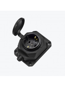 Розетка настенная с защитной крышкой каучуковая IP44