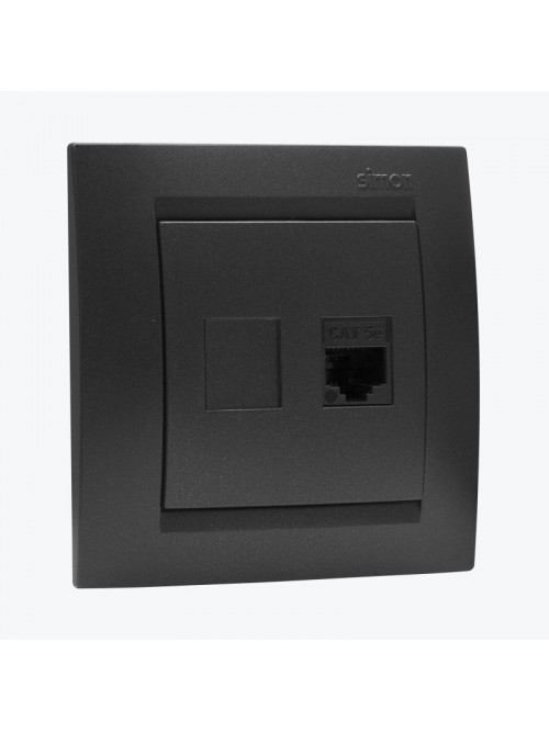 Priza calculator RJ45 cat.5e SIMON 15 Grafit
